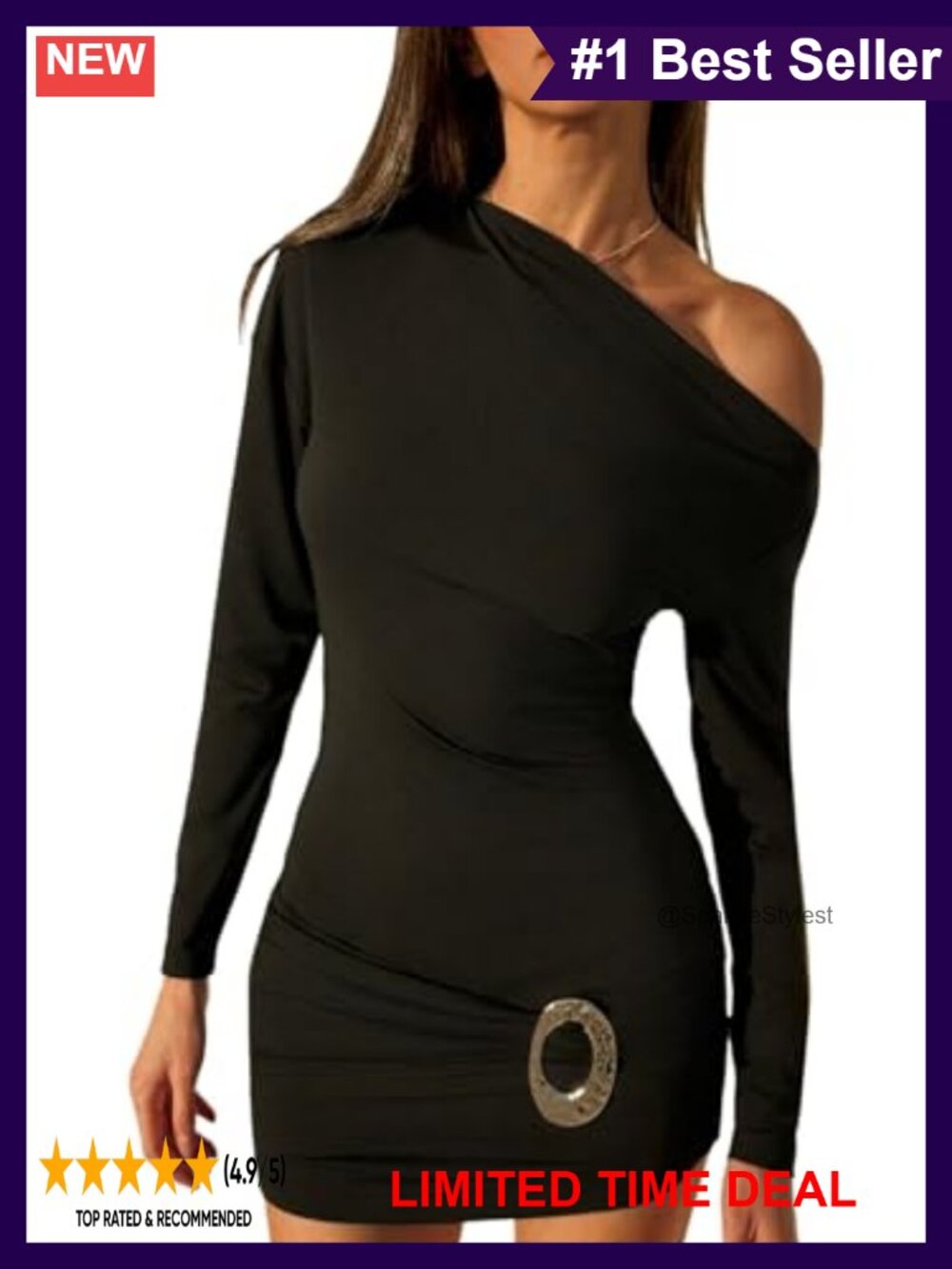Off Shoulder Mini Dress Long Sleeve Ruched Bodycon